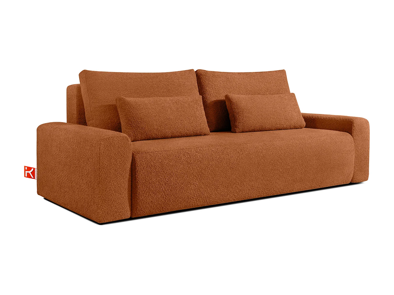Sofa mit Schlaffunktion - MOLLIS - 3-Sitzer - Rot