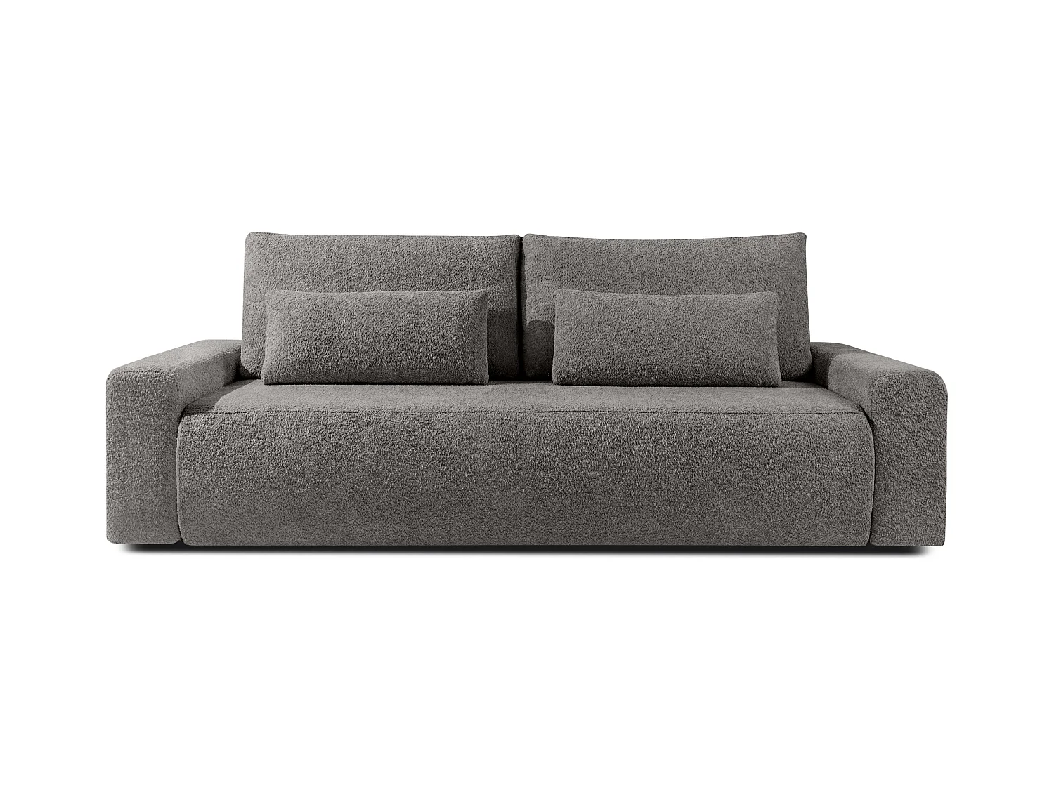 Sofa mit Schlaffunktion - MOLLIS - 3-Sitzer - Dunkelgrau