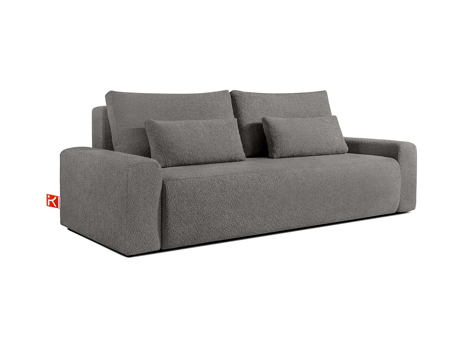 Sofa mit Schlaffunktion - MOLLIS - 3-Sitzer - Dunkelgrau