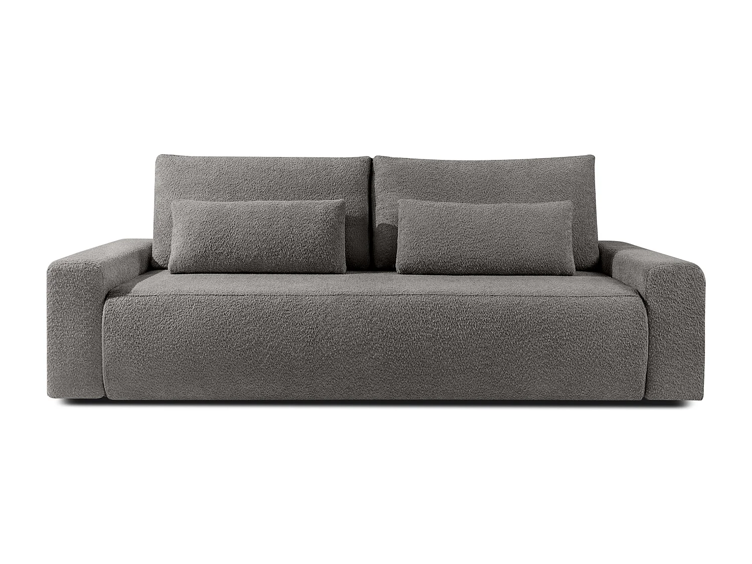 Sofa mit Schlaffunktion - MOLLIS - 3-Sitzer - Dunkelgrau