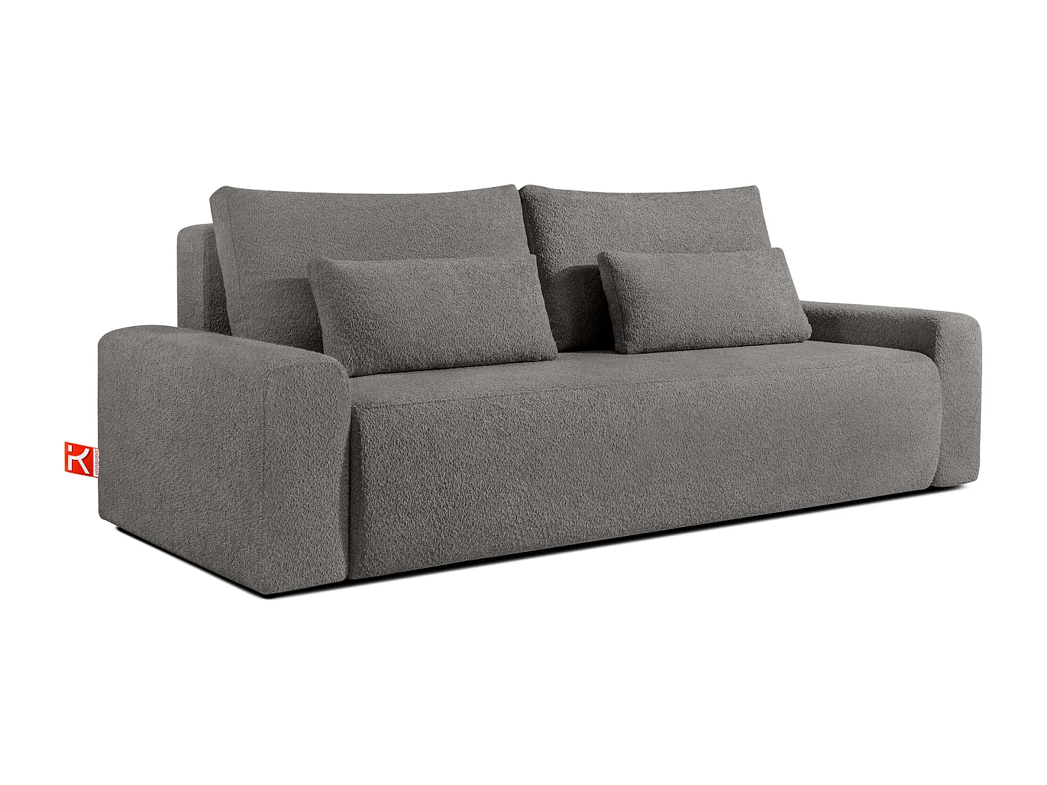 Sofa mit Schlaffunktion - MOLLIS - 3-Sitzer - Dunkelgrau