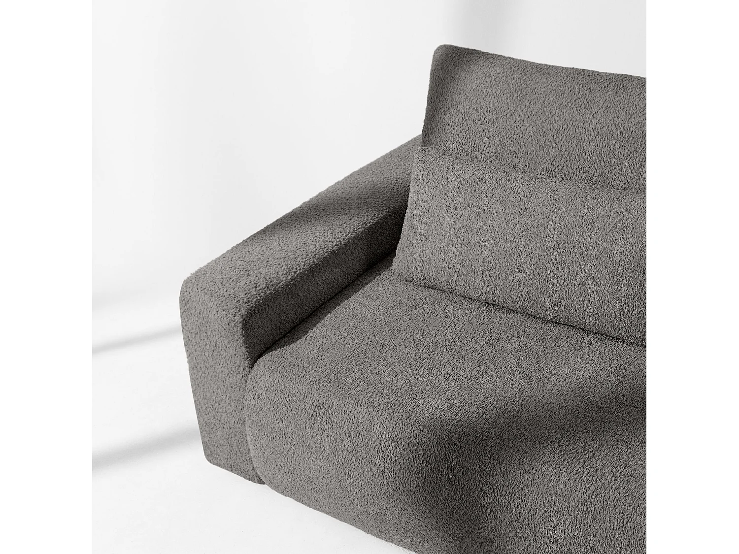 Sofa mit Schlaffunktion - MOLLIS - 3-Sitzer - Dunkelgrau