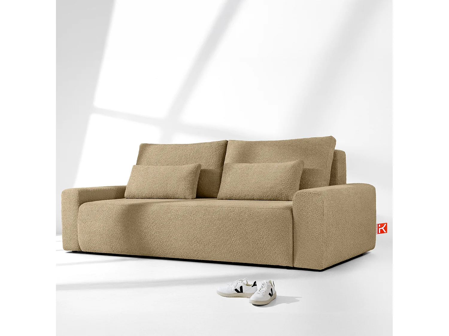 Sofa mit Schlaffunktion - MOLLIS - 3-Sitzer - Beige