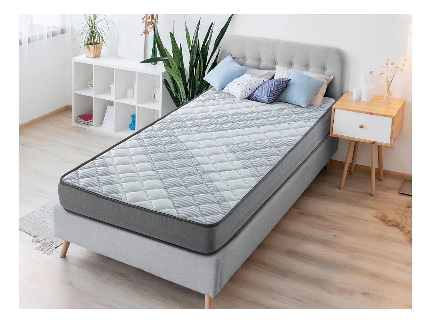 Materasso Singolo schiuma 80X190 NIDRA, Alto 16 CM, Durezza media e traspirante