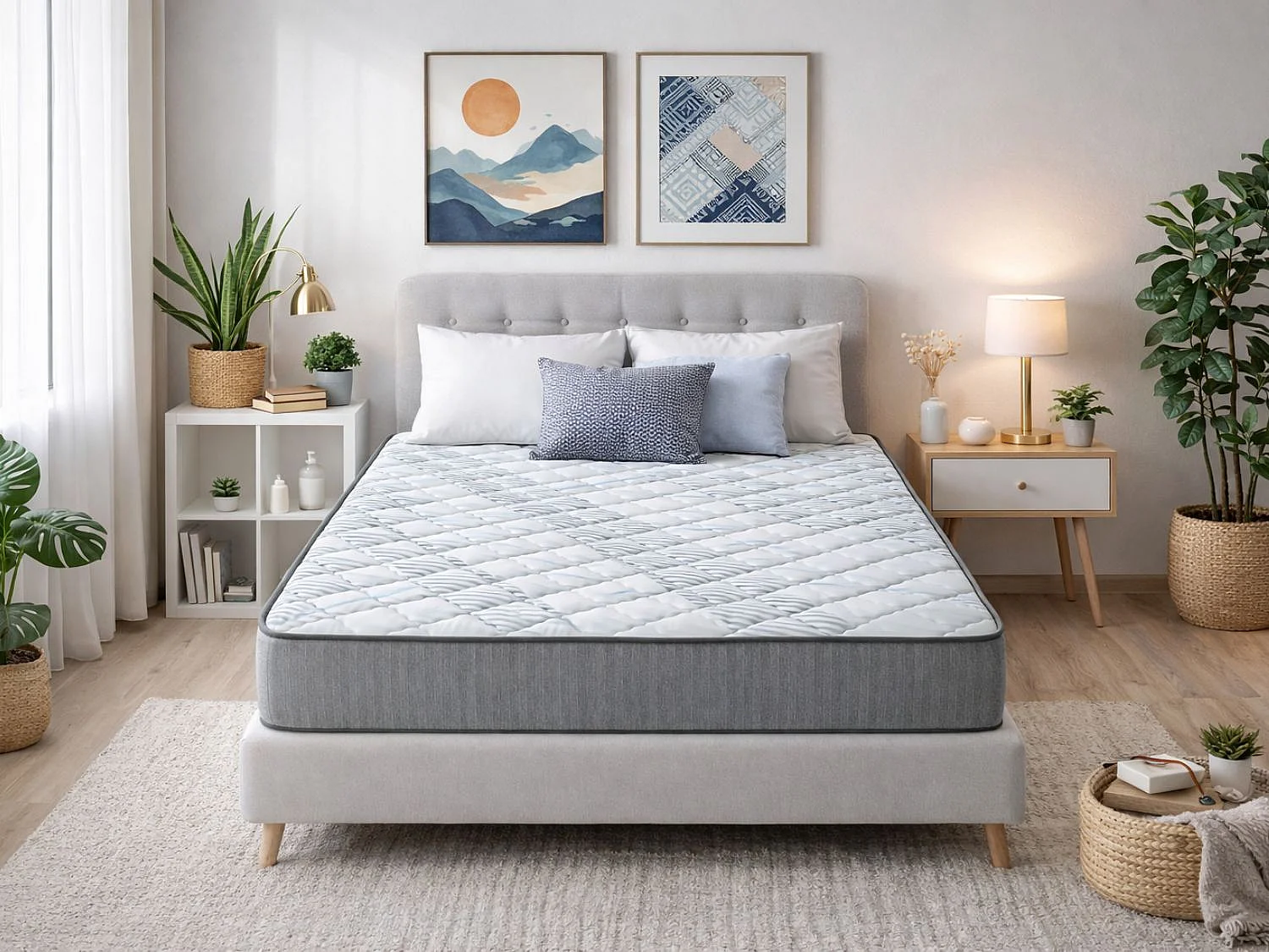 Matelas 90X190 NIDRA  Épaisseur 16 CM Mousse SuperSoft HR Fermeté moyenne