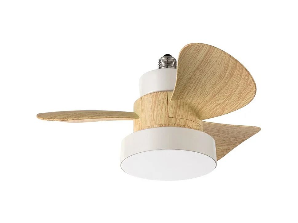 Ventilateur plafond Perenz blanc – LED 15W, pales ABS, 3 vitesses, silencieux, télécommande, E27, Ø36cm, style moderne