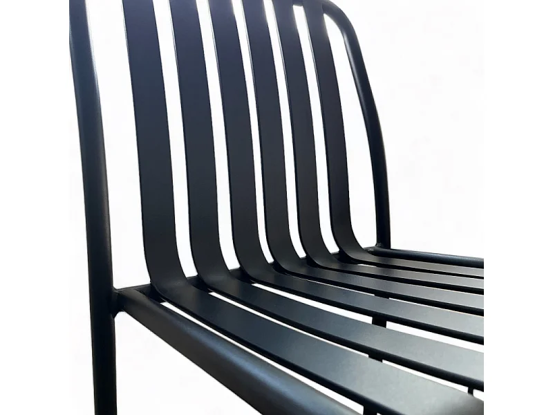 Chaise noire de Jardin en Aluminium LOU
