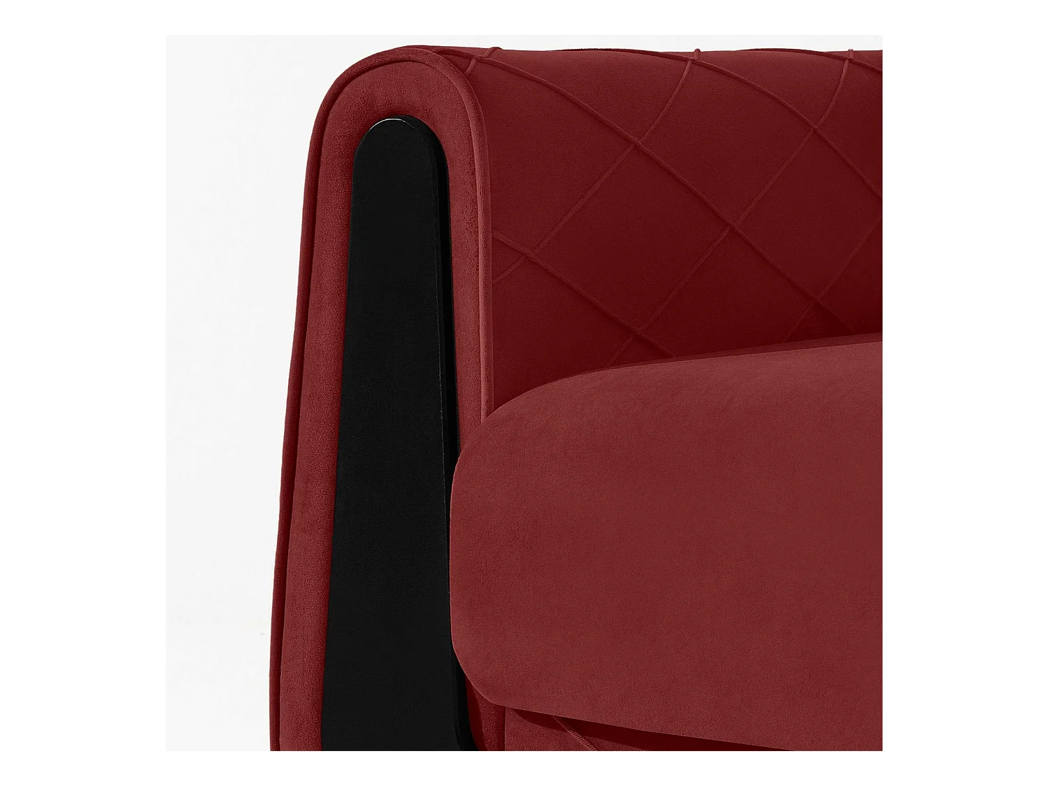 Schlafsofa GUSTAVO III Schlafsofa - 3-Sitzer - Velours-Stoff - Bordeaux