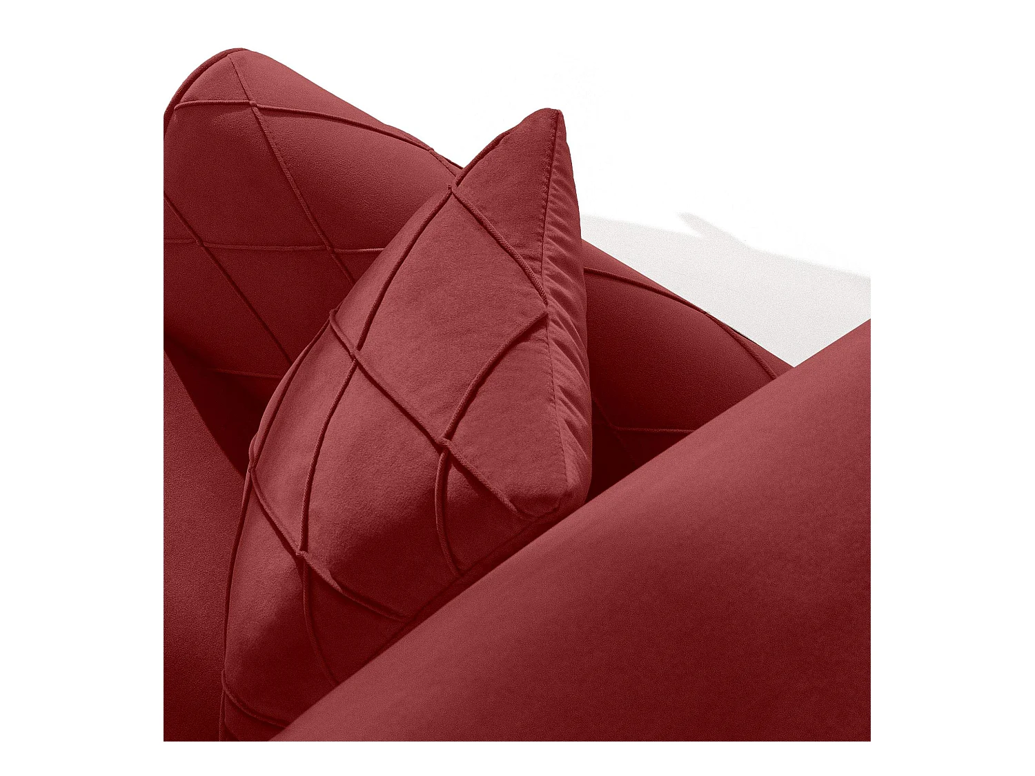 Schlafsofa GUSTAVO III Schlafsofa - 3-Sitzer - Velours-Stoff - Bordeaux