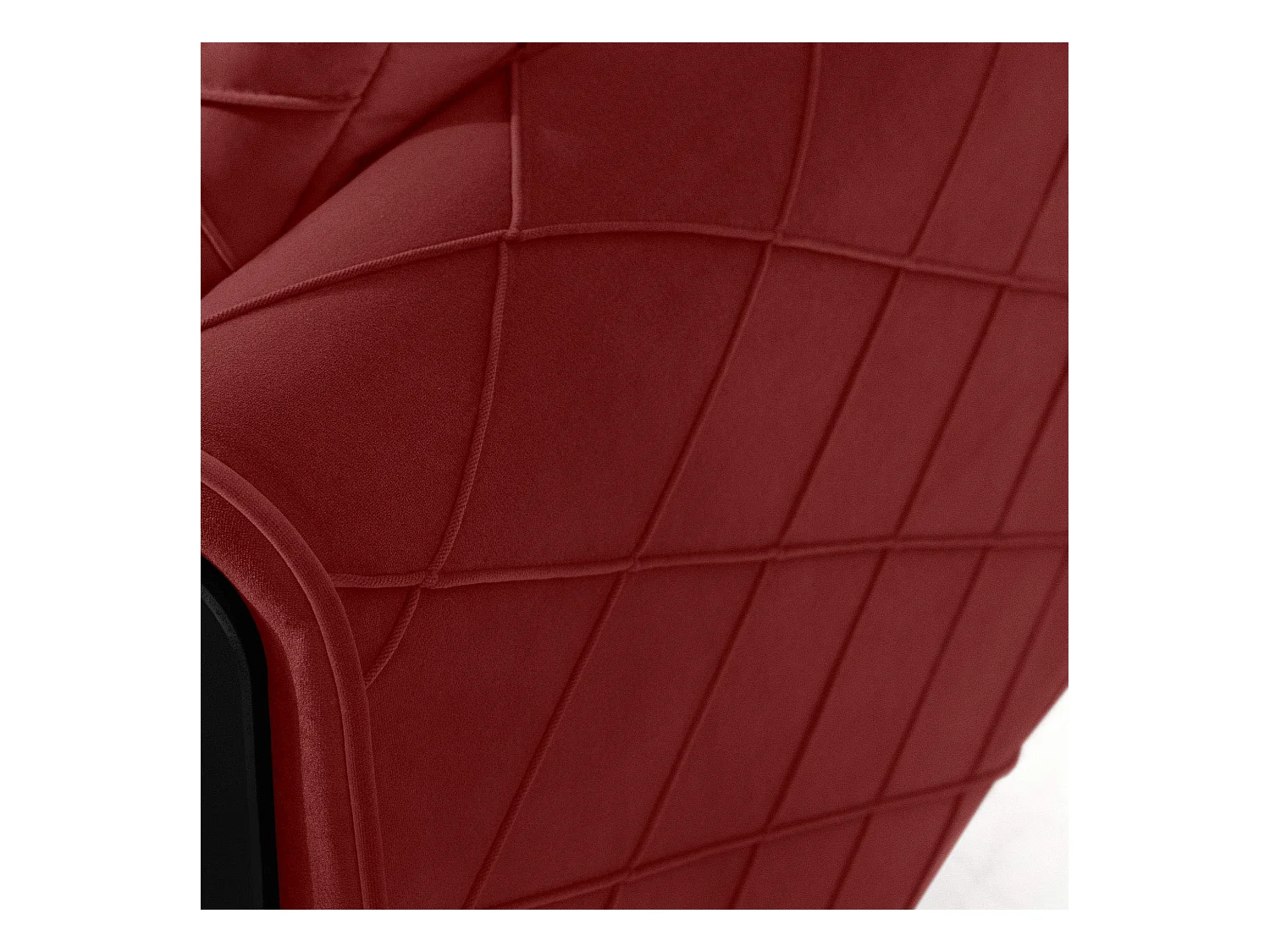 Schlafsofa GUSTAVO III Schlafsofa - 3-Sitzer - Velours-Stoff - Bordeaux