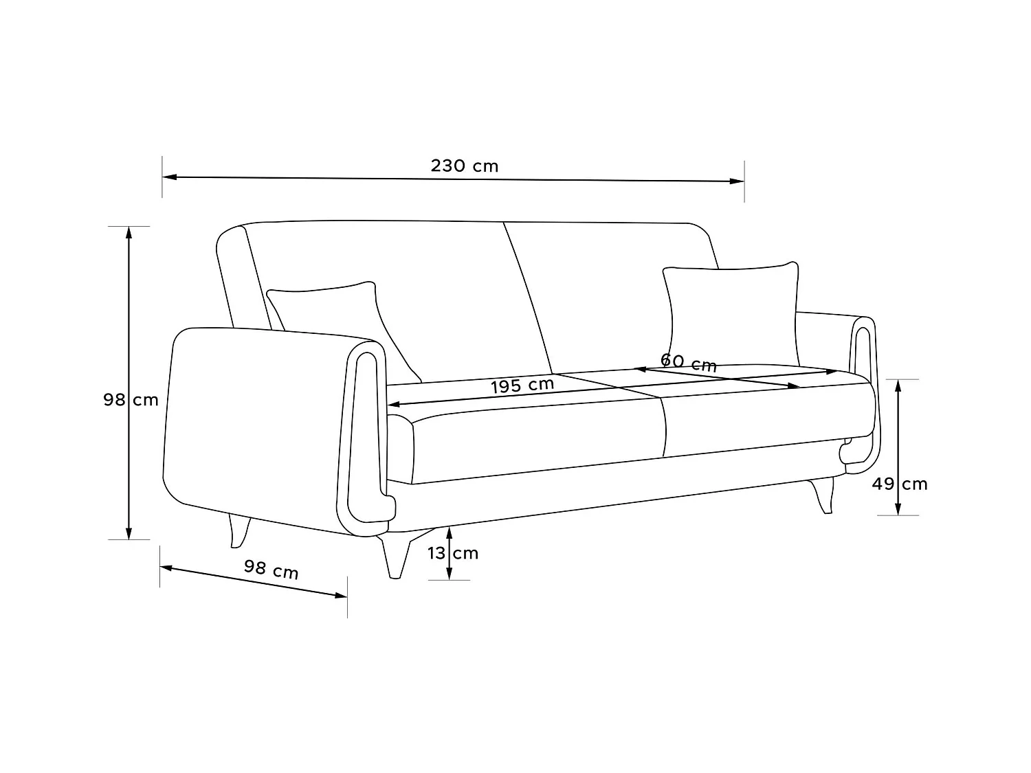 Schlafsofa GUSTAVO III Schlafsofa - 3-Sitzer - Velours-Stoff - Bordeaux