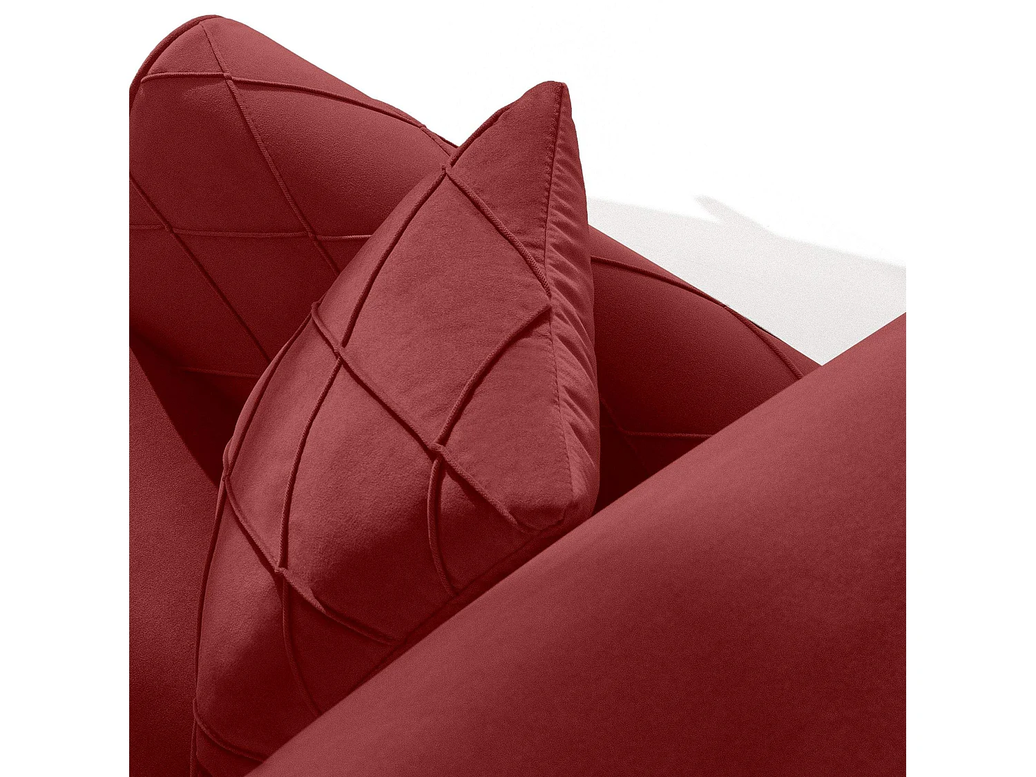 Schlafsofa GUSTAVO III Schlafsofa - 3-Sitzer - Velours-Stoff - Bordeaux