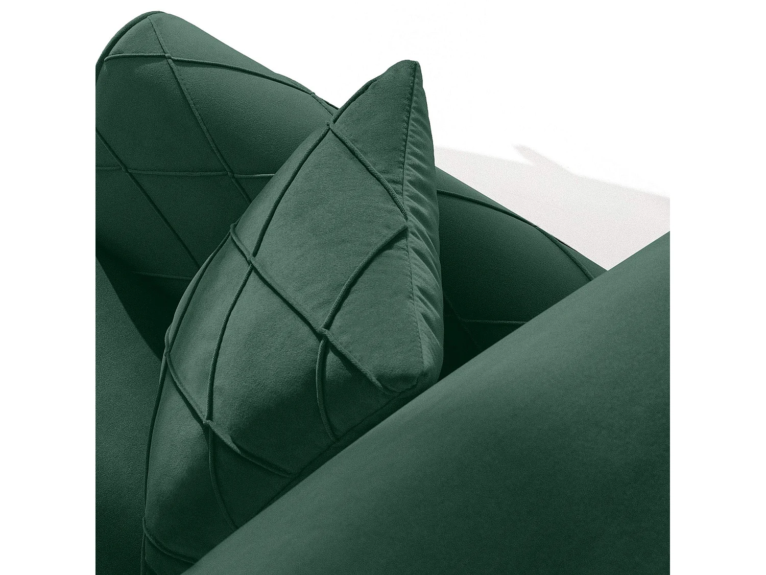 Schlafsofa GUSTAVO III Schlafsofa - 3-Sitzer - Velours-Stoff - Dunkelgrün
