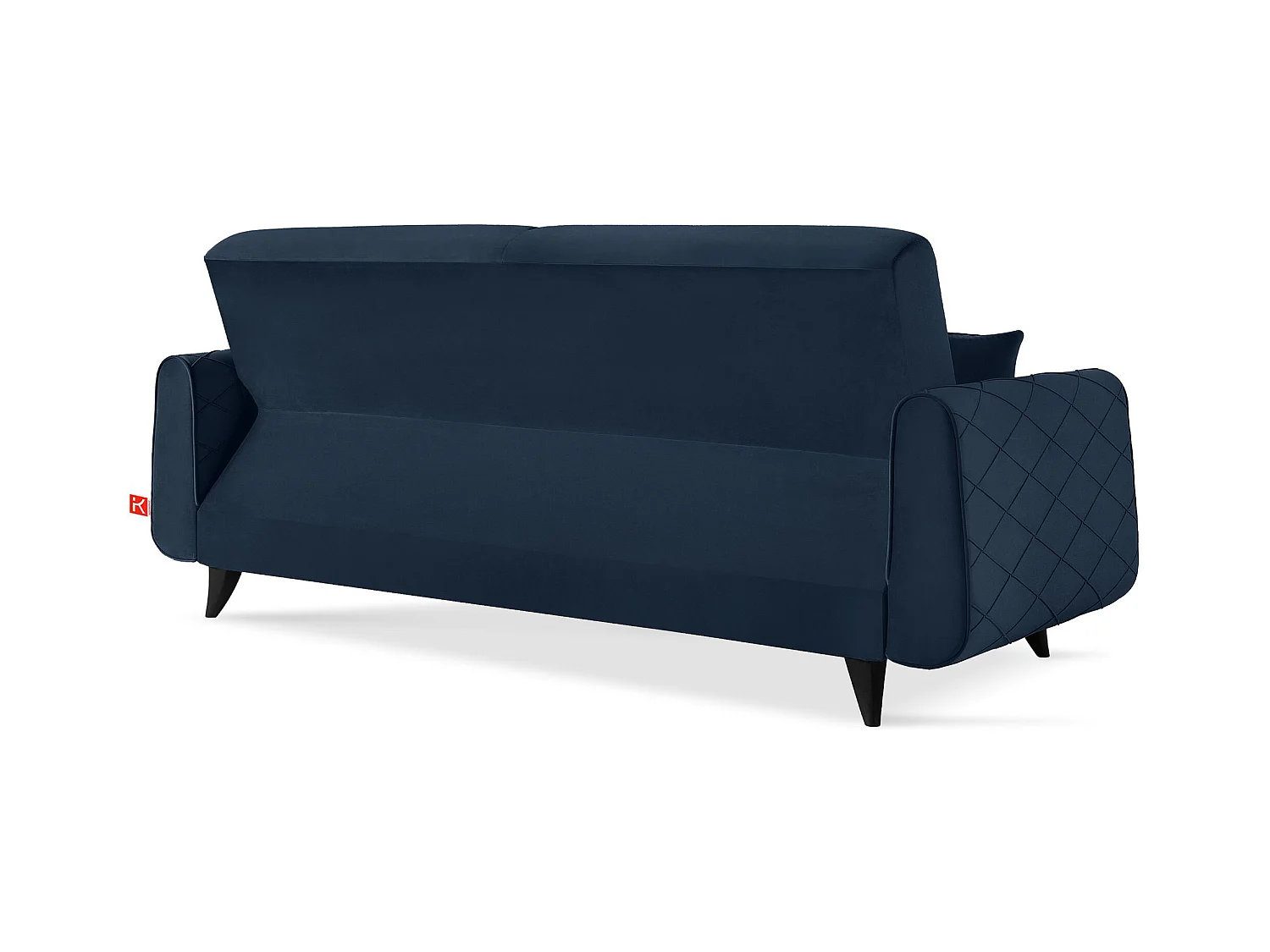 Schlafsofa GUSTAVO III Schlafsofa - 3-Sitzer - Velours-Stoff - Dunkelblau