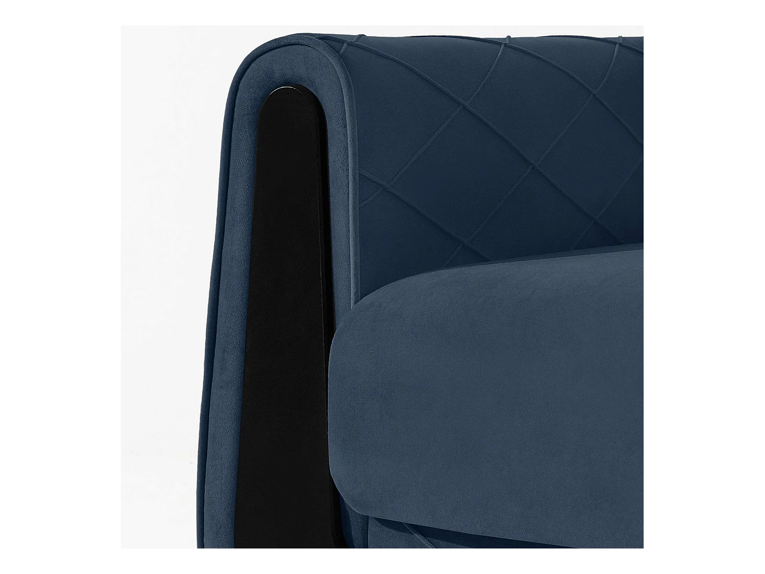 Schlafsofa GUSTAVO III Schlafsofa - 3-Sitzer - Velours-Stoff - Dunkelblau