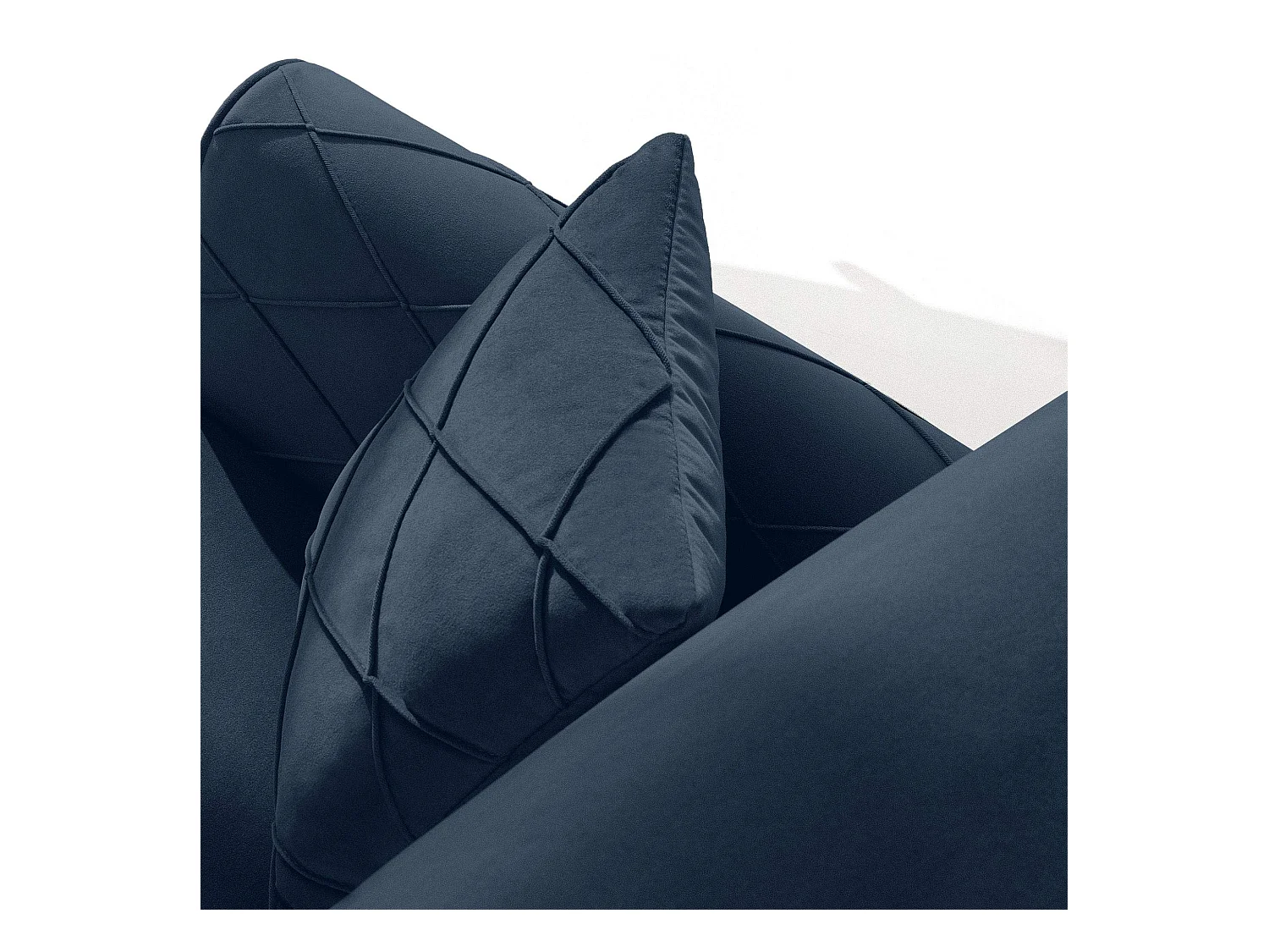 Schlafsofa GUSTAVO III Schlafsofa - 3-Sitzer - Velours-Stoff - Dunkelblau