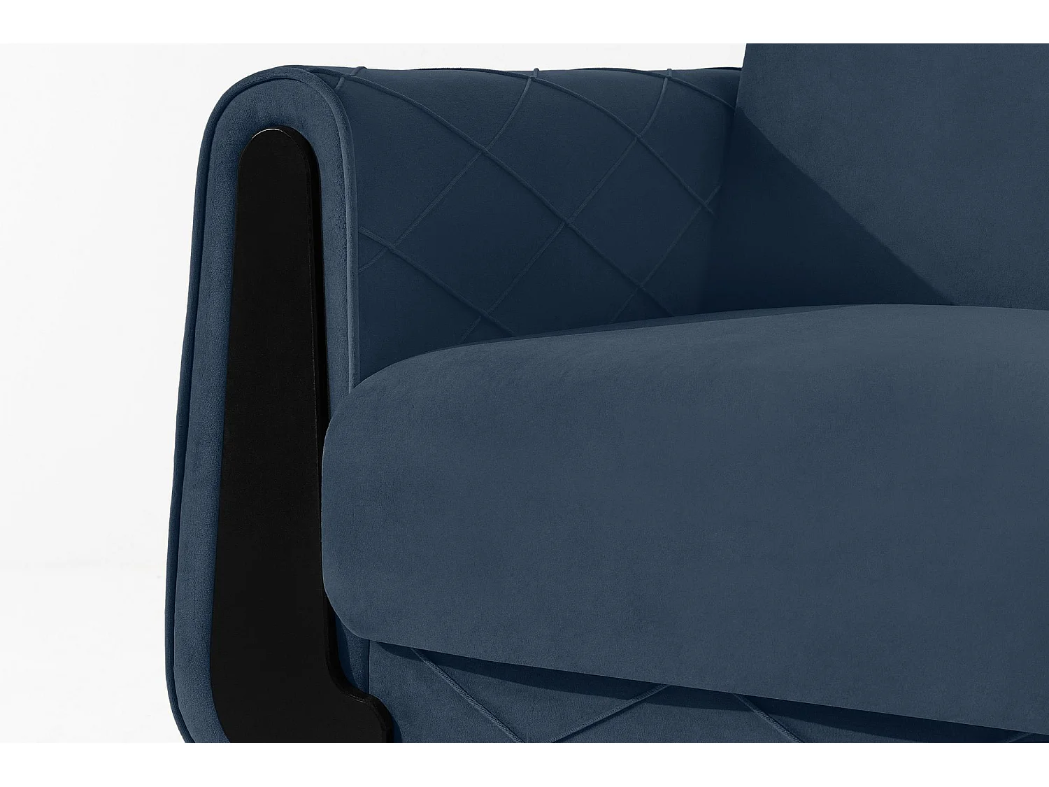 Schlafsofa GUSTAVO III Schlafsofa - 3-Sitzer - Velours-Stoff - Dunkelblau
