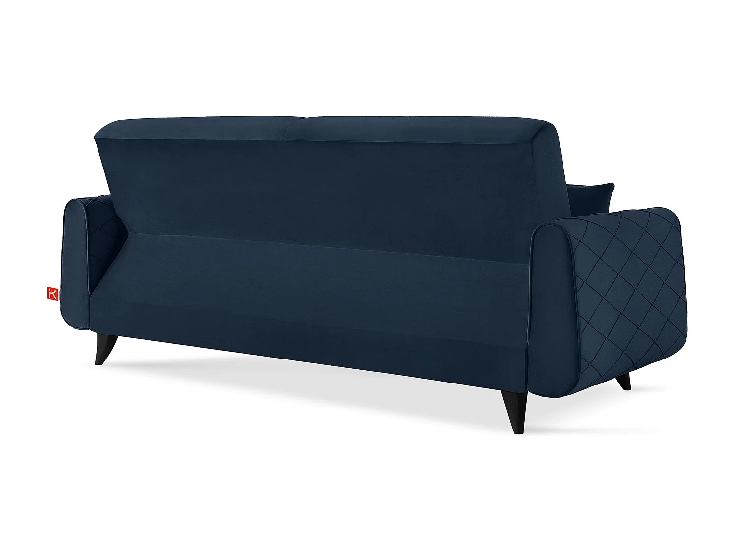 Schlafsofa GUSTAVO III Schlafsofa - 3-Sitzer - Velours-Stoff - Dunkelblau