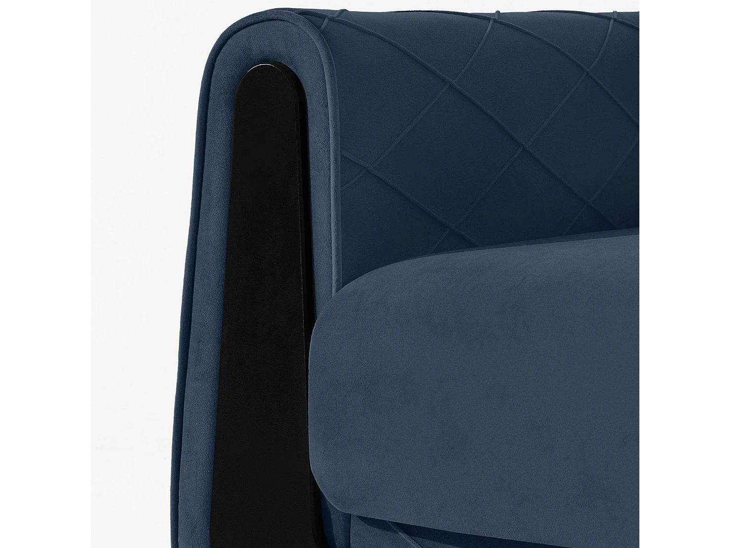 Schlafsofa GUSTAVO III Schlafsofa - 3-Sitzer - Velours-Stoff - Dunkelblau