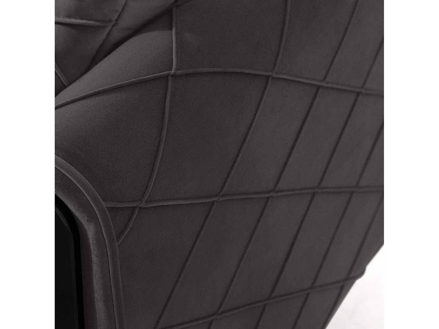 Canapé convertible GUSTAVO III - 3 places - Tissu velours - Graphite