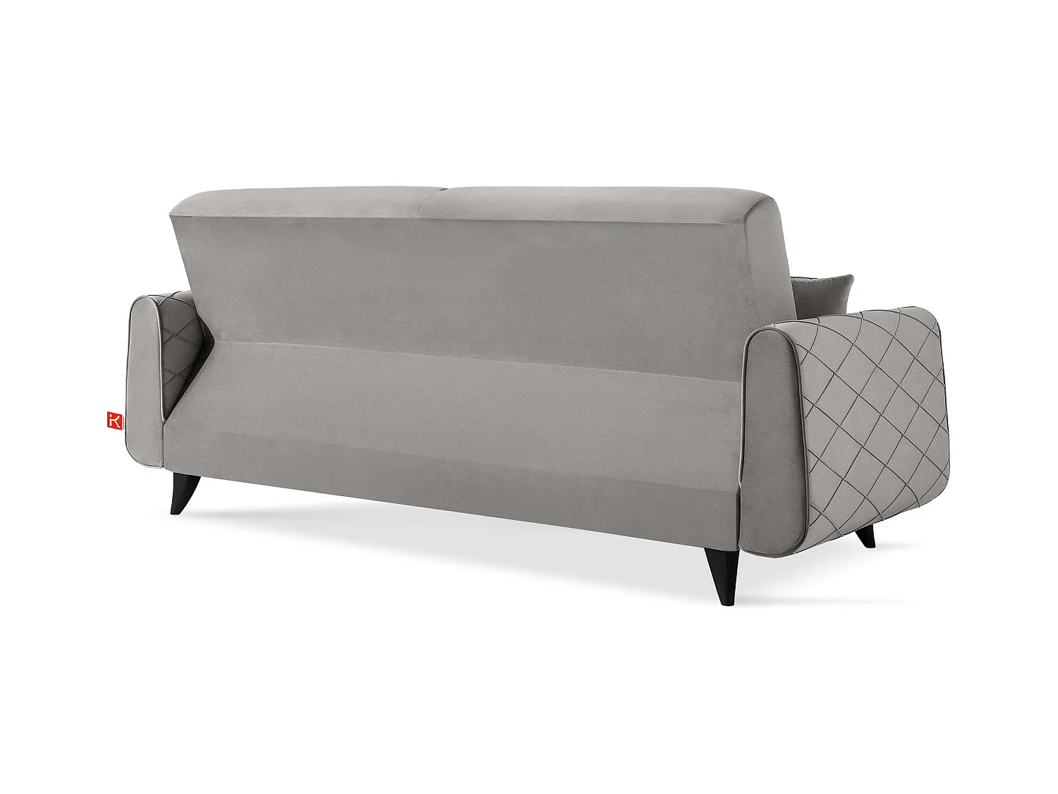 Schlafsofa GUSTAVO III Schlafsofa - 3-Sitzer - Cordstoff - Hellgrau