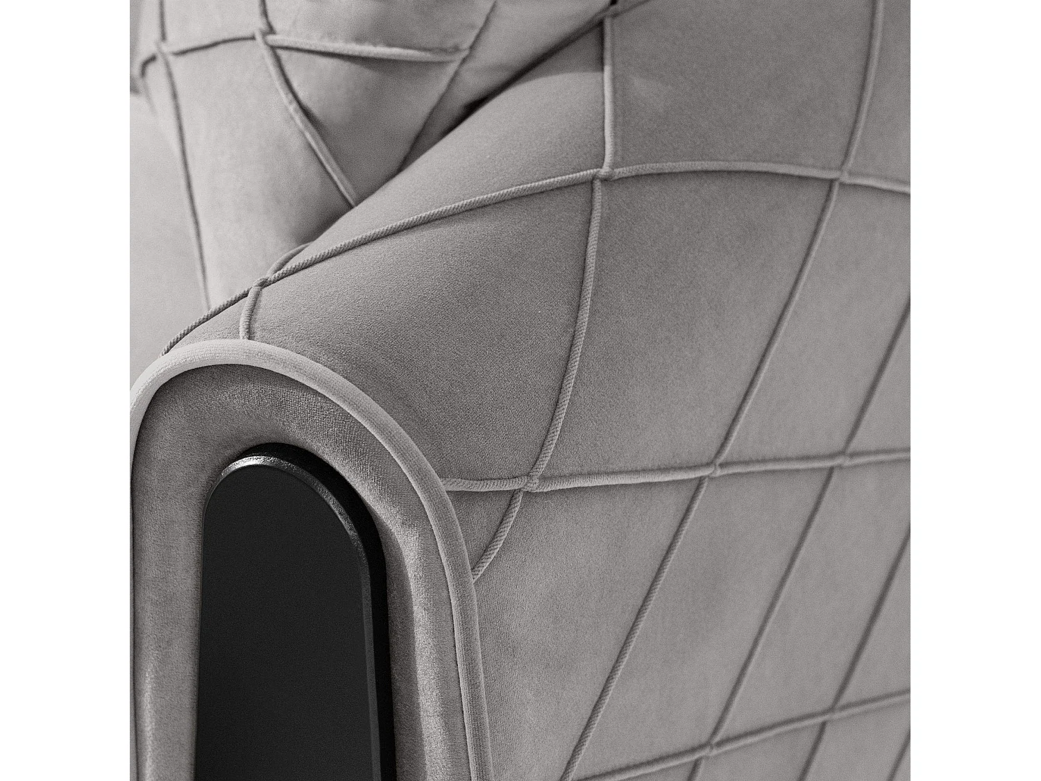 Schlafsofa GUSTAVO III Schlafsofa - 3-Sitzer - Cordstoff - Hellgrau