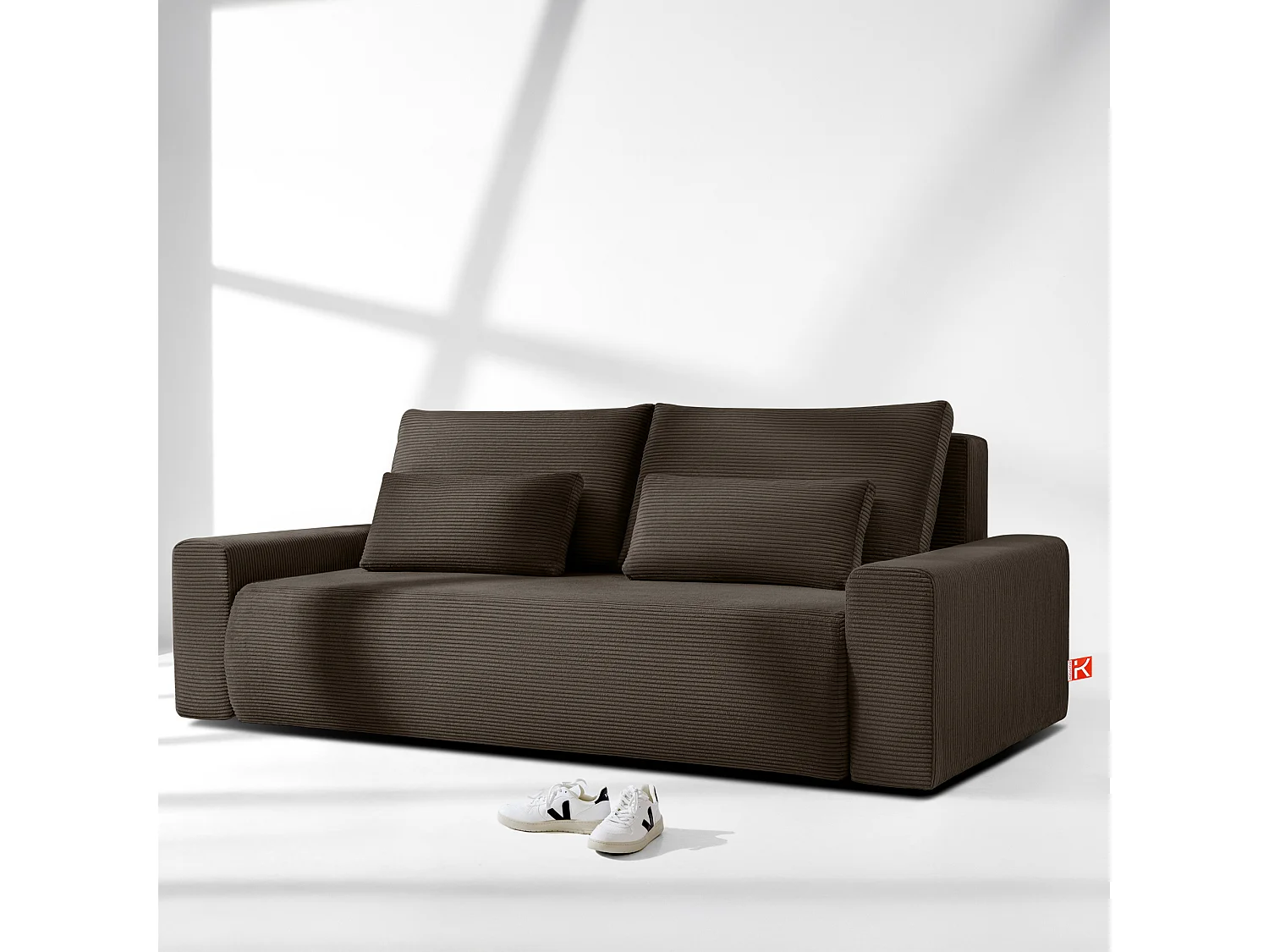 Sofa MOLLIS - 3-Sitzer - Braun