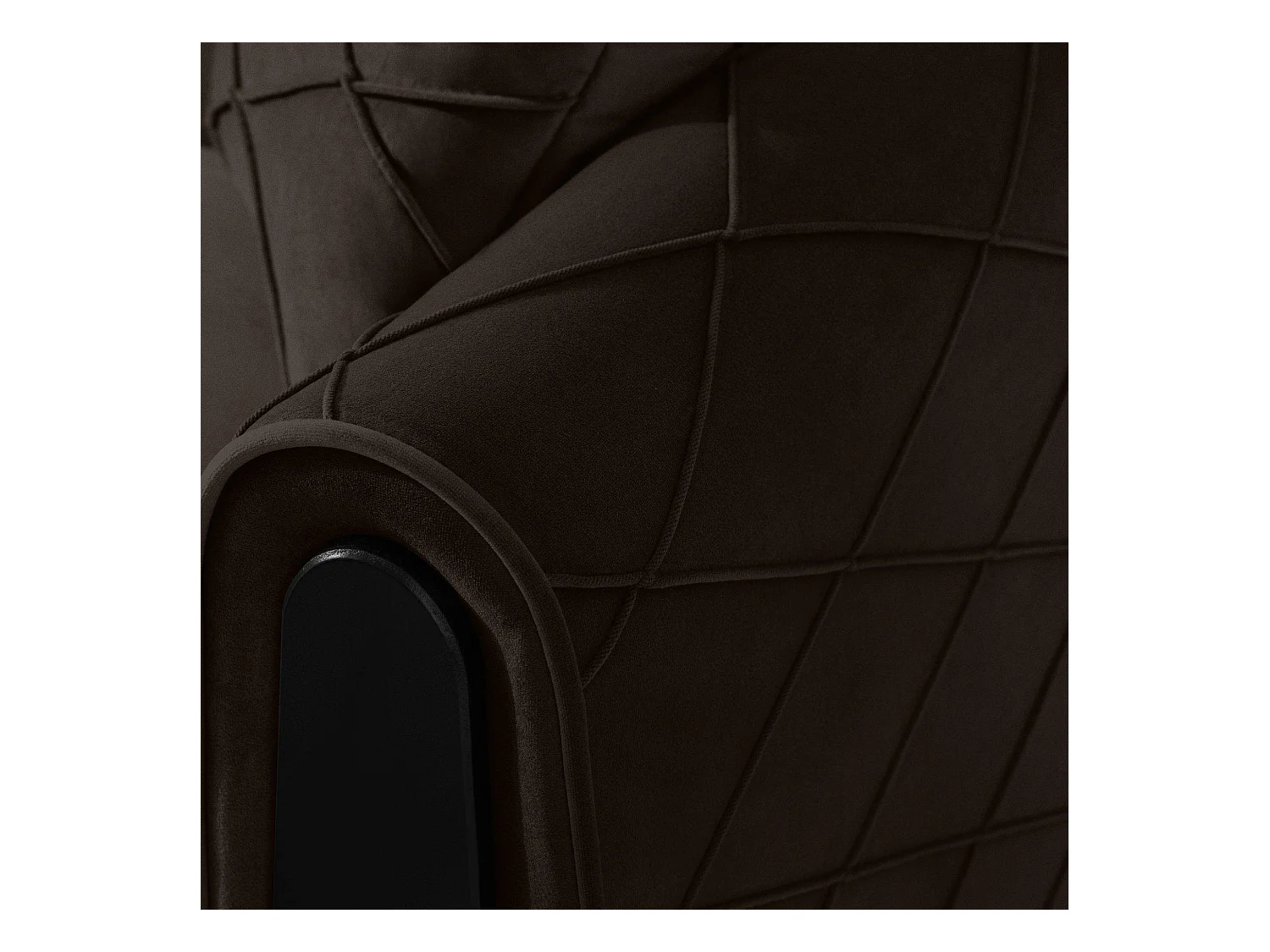 Canapé convertible GUSTAVO III - 3 places - Tissu velours - Marron