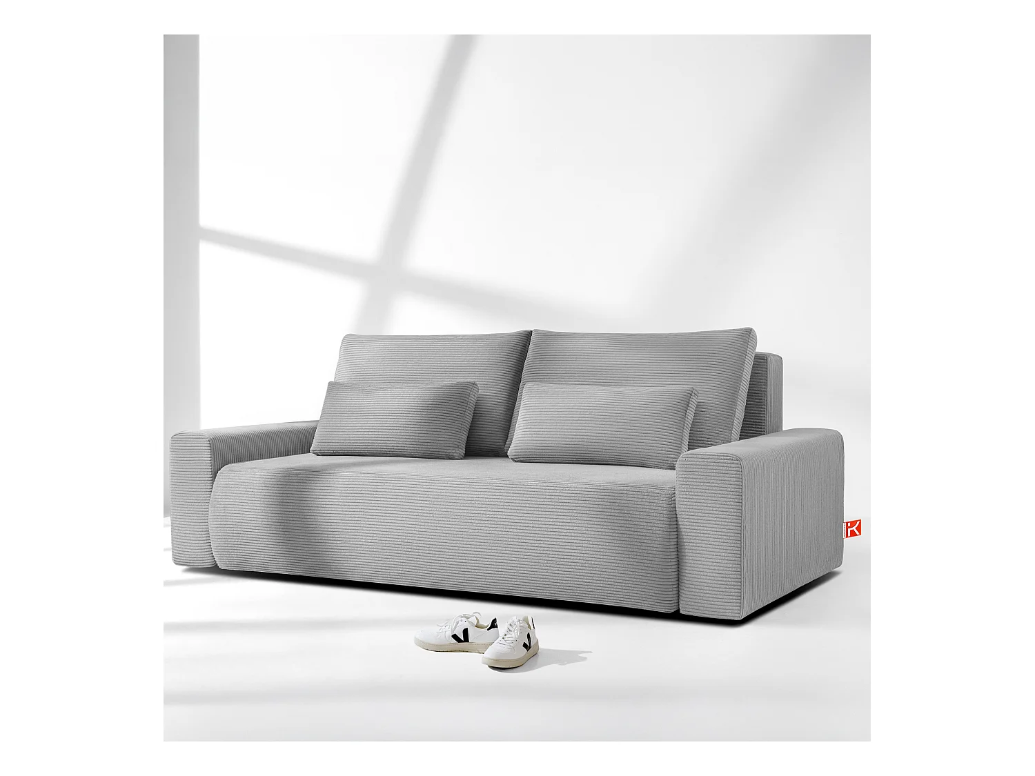 Sofa MOLLIS - 3-Sitzer - Hellgrau