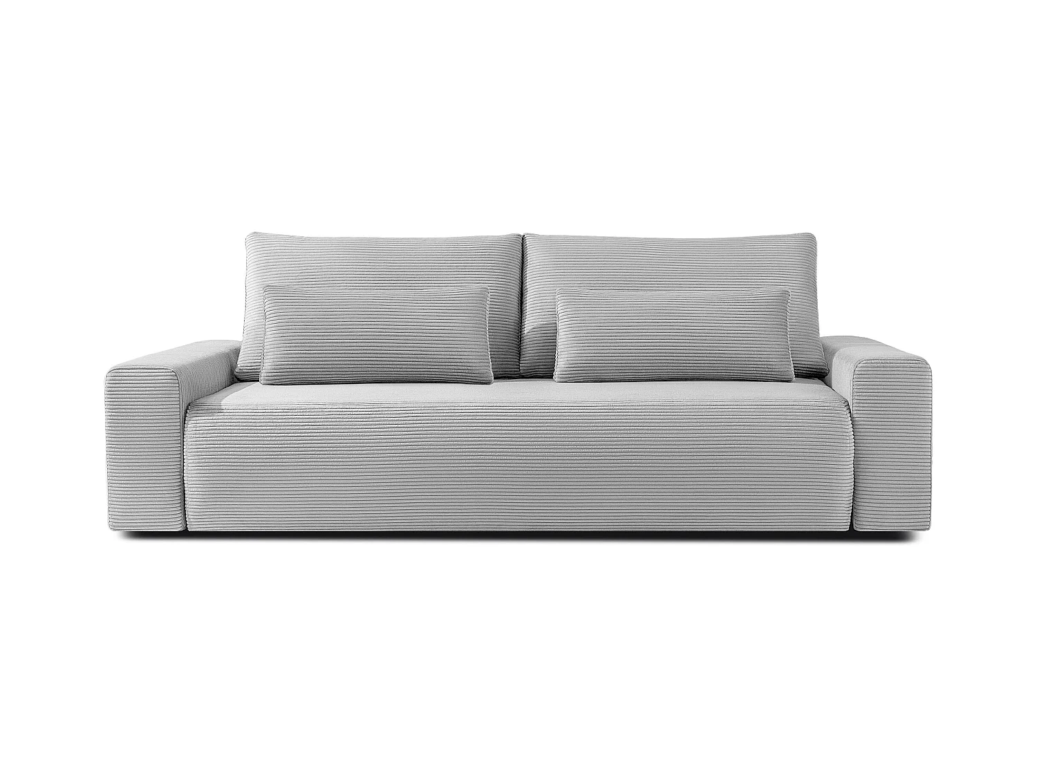 Canapé-lit - convertible - MOLLIS - 3 places - Gris clair