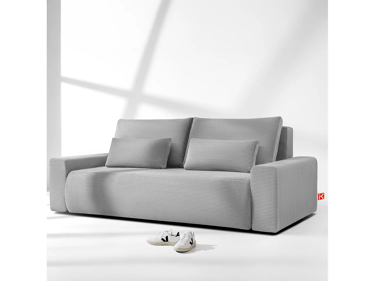 Sofa MOLLIS - 3-Sitzer - Hellgrau