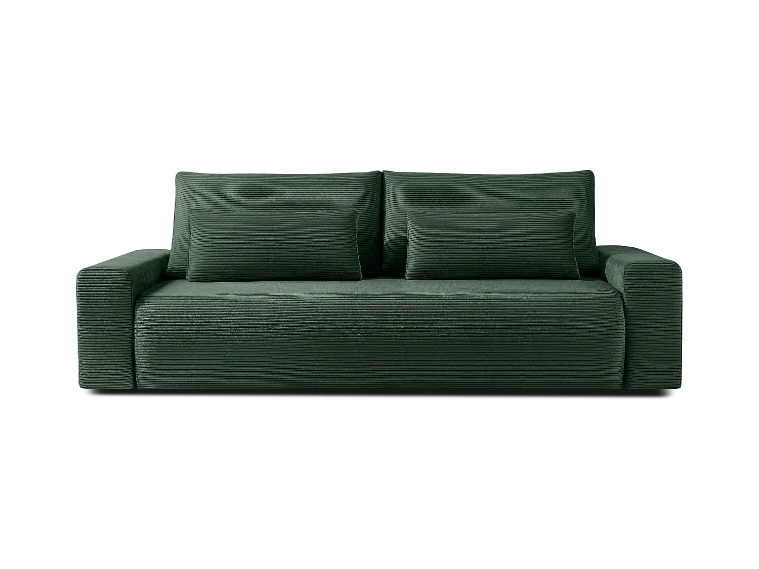 Canapé-lit - convertible - MOLLIS - 3 places - Vert foncé