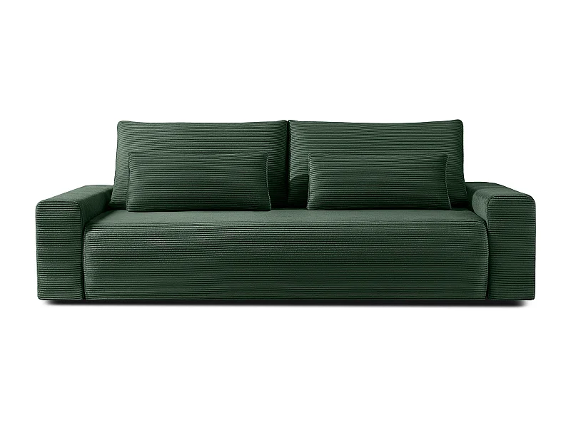 Canapé-lit - convertible - MOLLIS - 3 places - Vert foncé