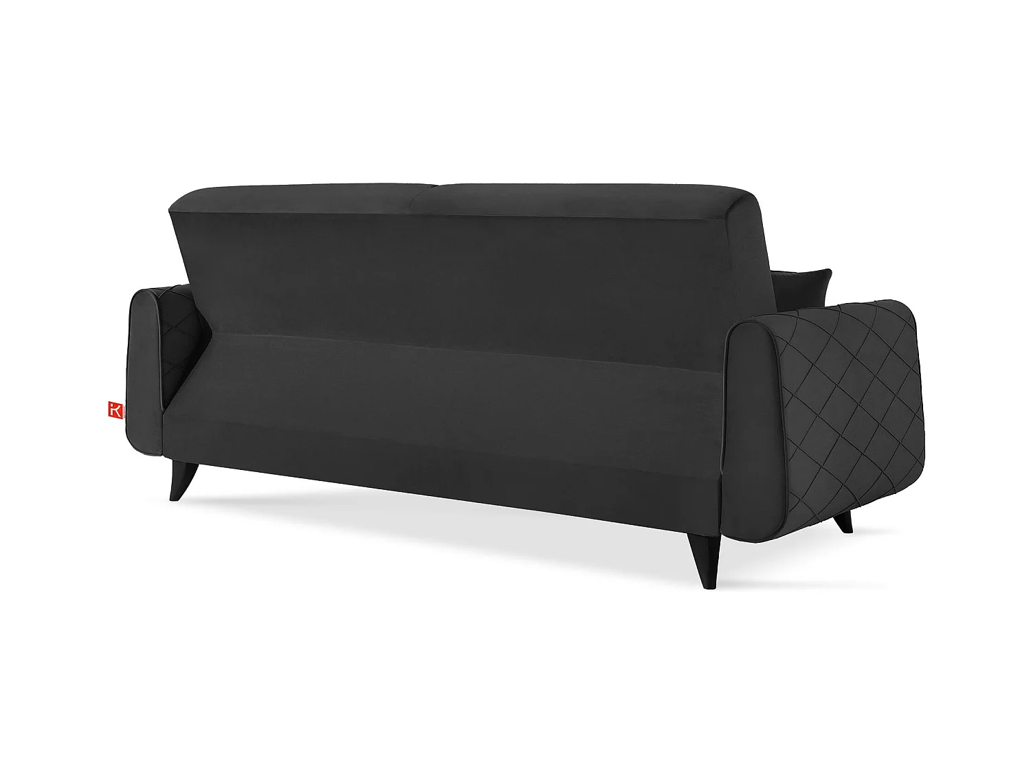Schlafsofa GUSTAVO III Schlafsofa - 3-Sitzer - Cordstoff - Anthrazit
