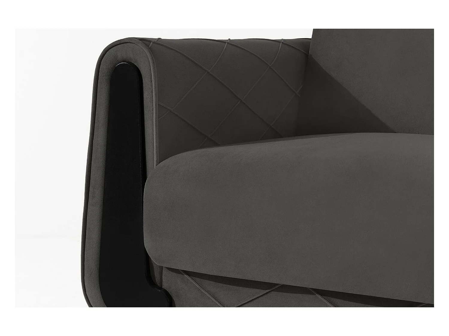 Schlafsofa GUSTAVO III Schlafsofa - 3-Sitzer - Cordstoff - Anthrazit