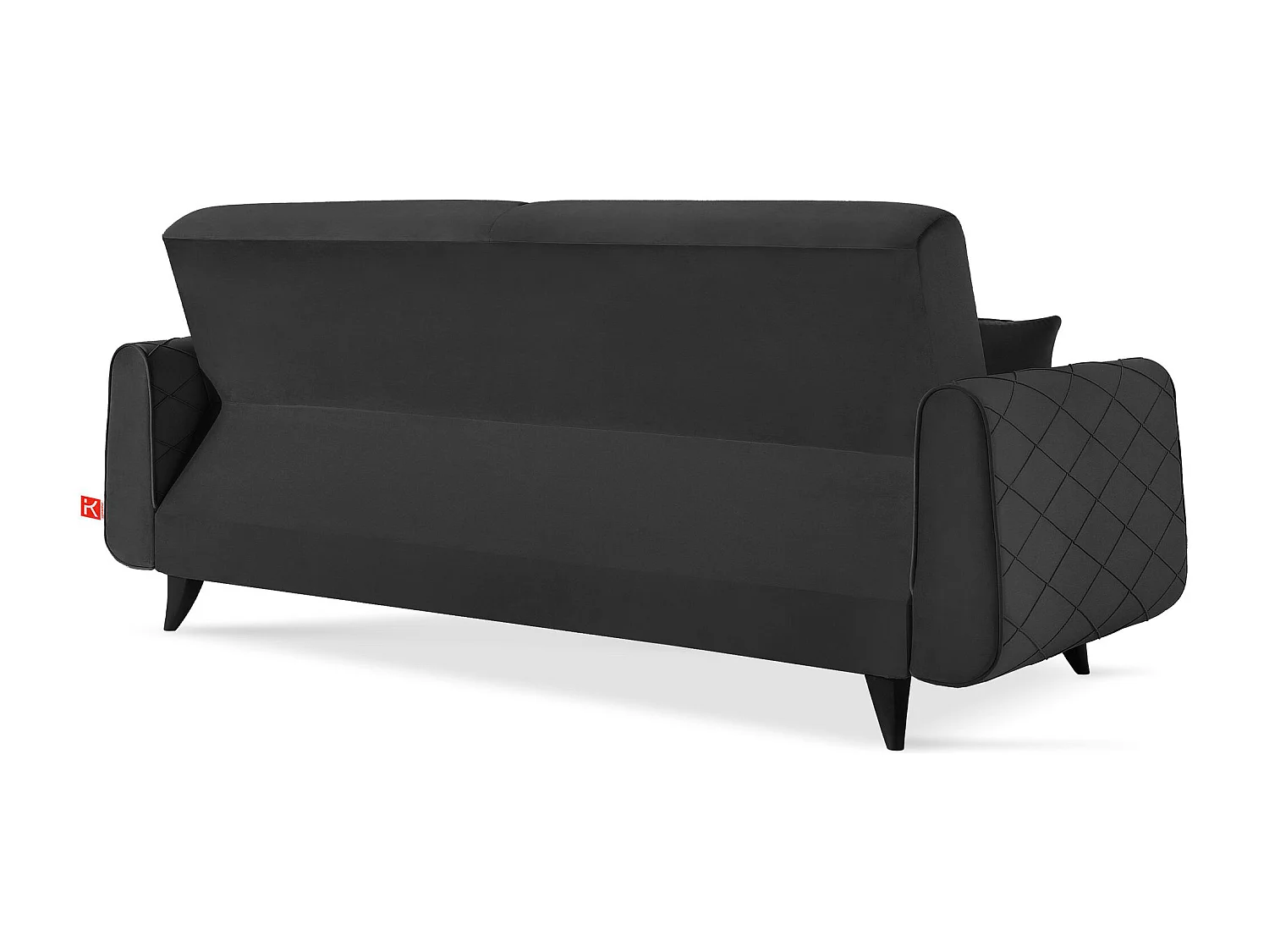Schlafsofa GUSTAVO III Schlafsofa - 3-Sitzer - Cordstoff - Anthrazit