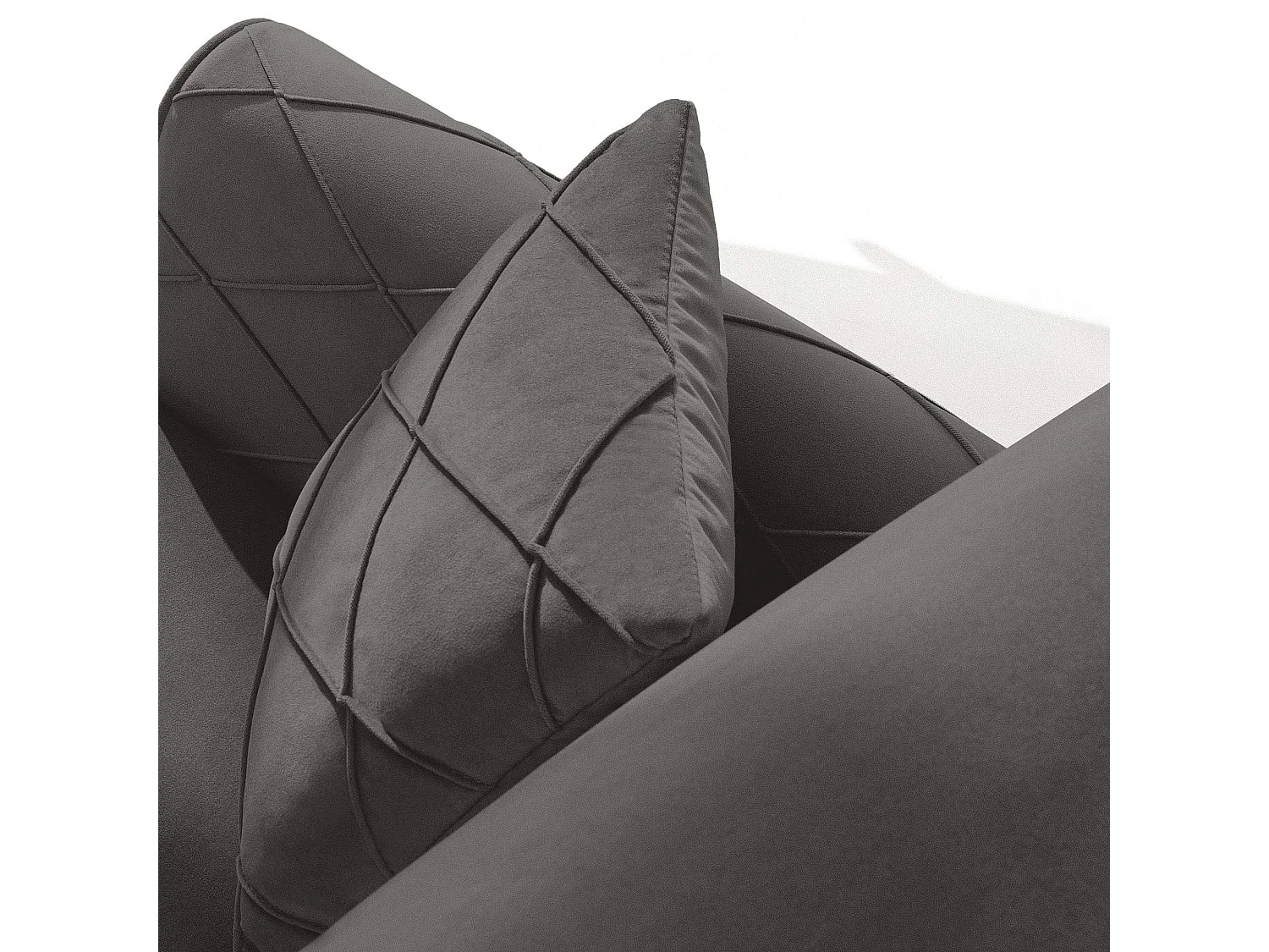 Schlafsofa GUSTAVO III Schlafsofa - 3-Sitzer - Cordstoff - Anthrazit