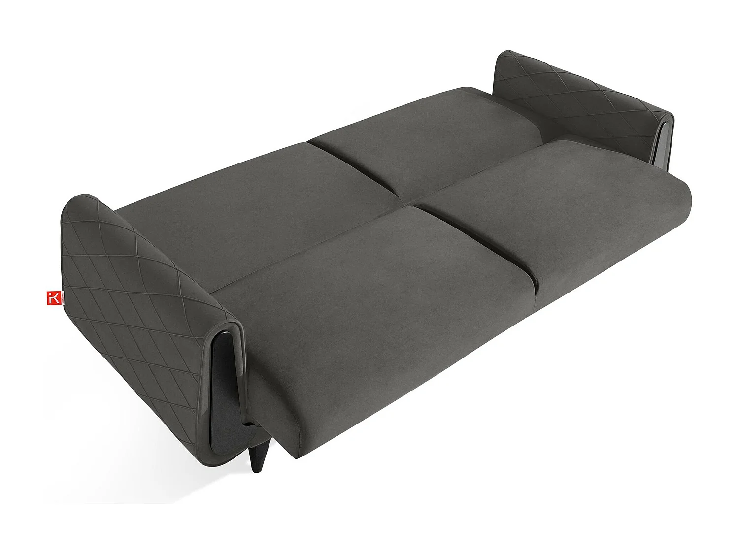 Schlafsofa GUSTAVO III Schlafsofa - 3-Sitzer - Cordstoff - Anthrazit