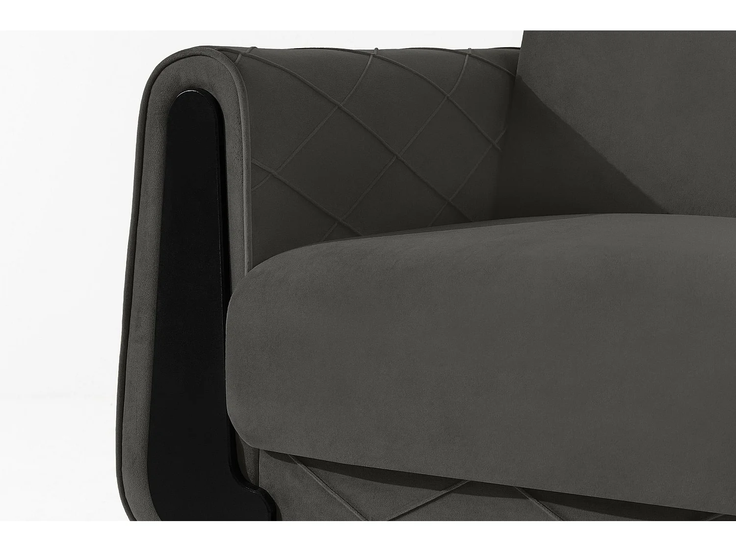 Schlafsofa GUSTAVO III Schlafsofa - 3-Sitzer - Cordstoff - Anthrazit