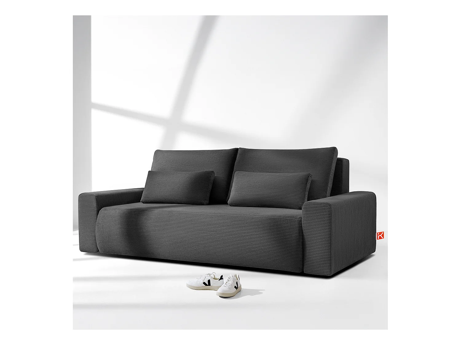 Sofa MOLLIS - 3-Sitzer - Grau
