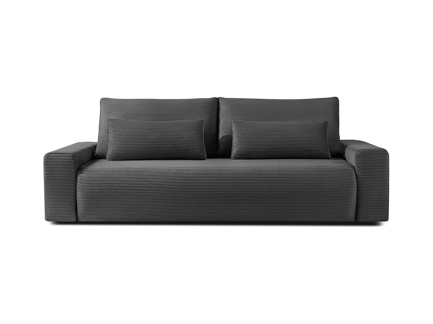 Canapé-lit - convertible - MOLLIS - 3 places - Gris