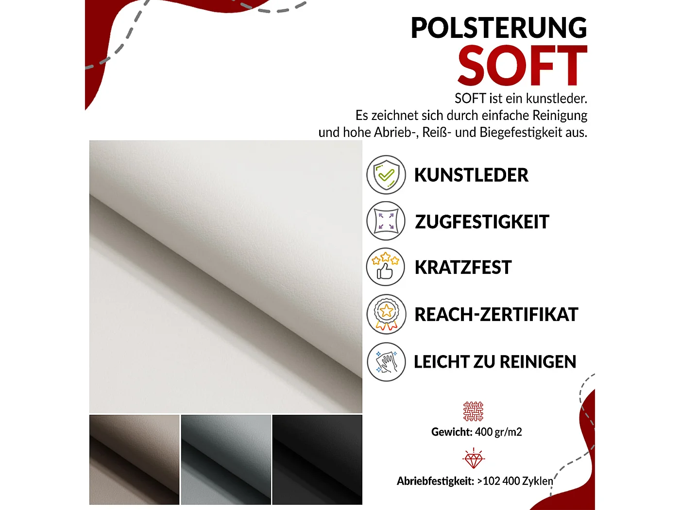 Boxspringbett GOLD 9 mit Stauraum, Multipocket-Matratze, gestepptes Bett, LED Beleuchtung - 120x200 cm - H3 - Weiß Kunstleder