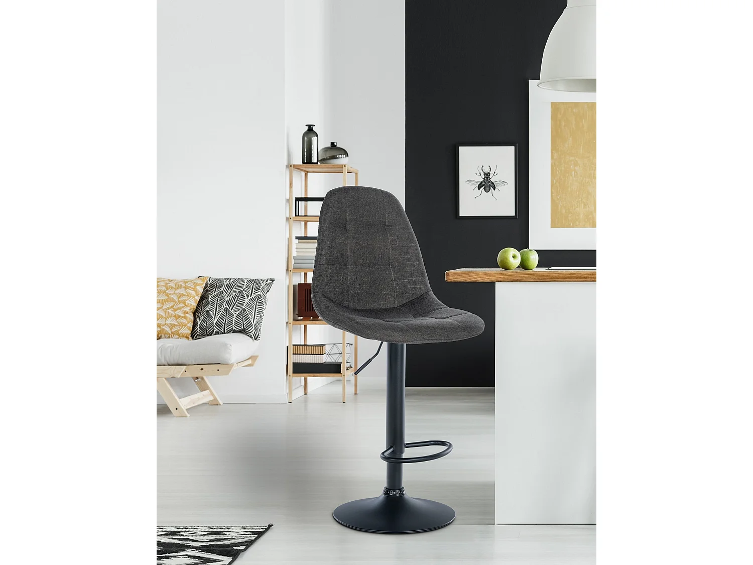 Tabouret de bar - Métal - Gris foncé - Elmore