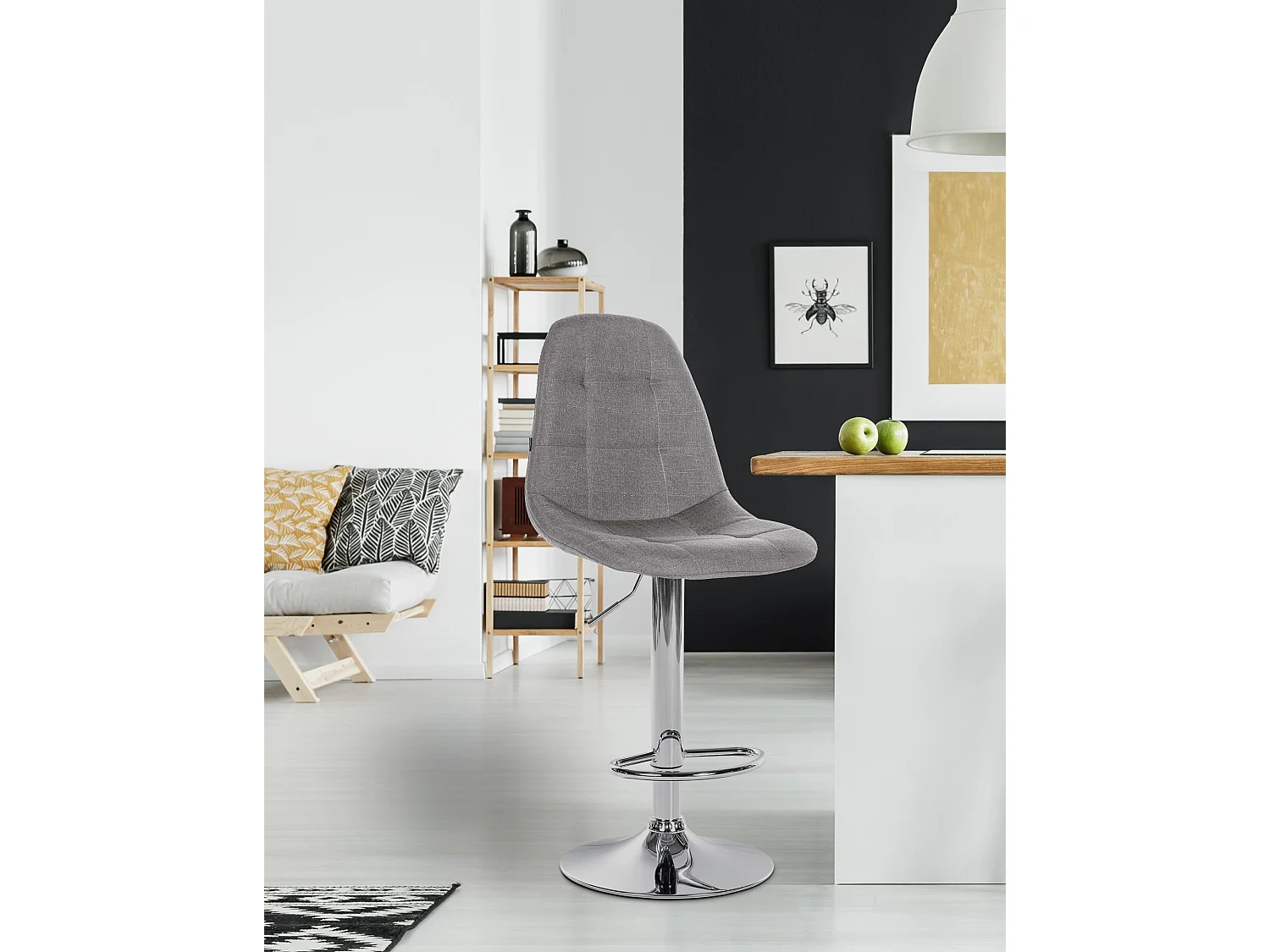 Tabouret de bar - Métal - Gris - Elmore