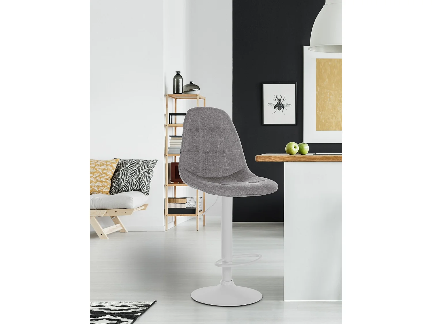 Tabouret de bar - Métal - Gris - Elmore