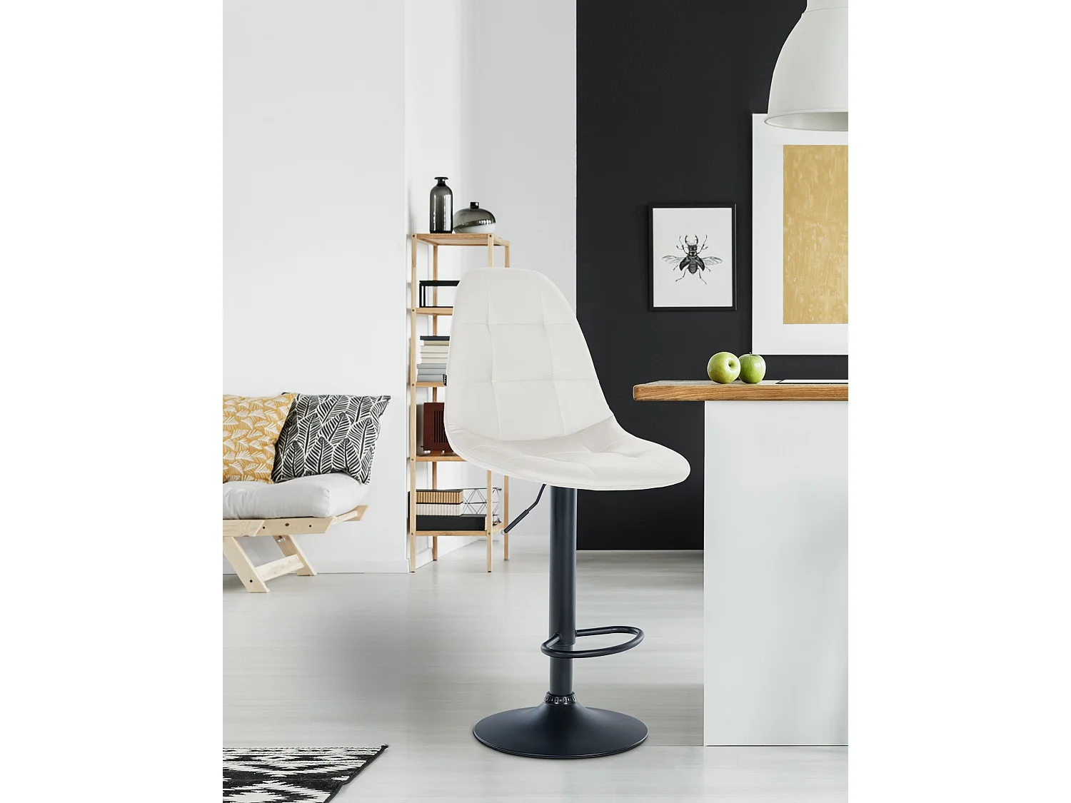 Tabouret de bar - Métal - Blanc - Elmore