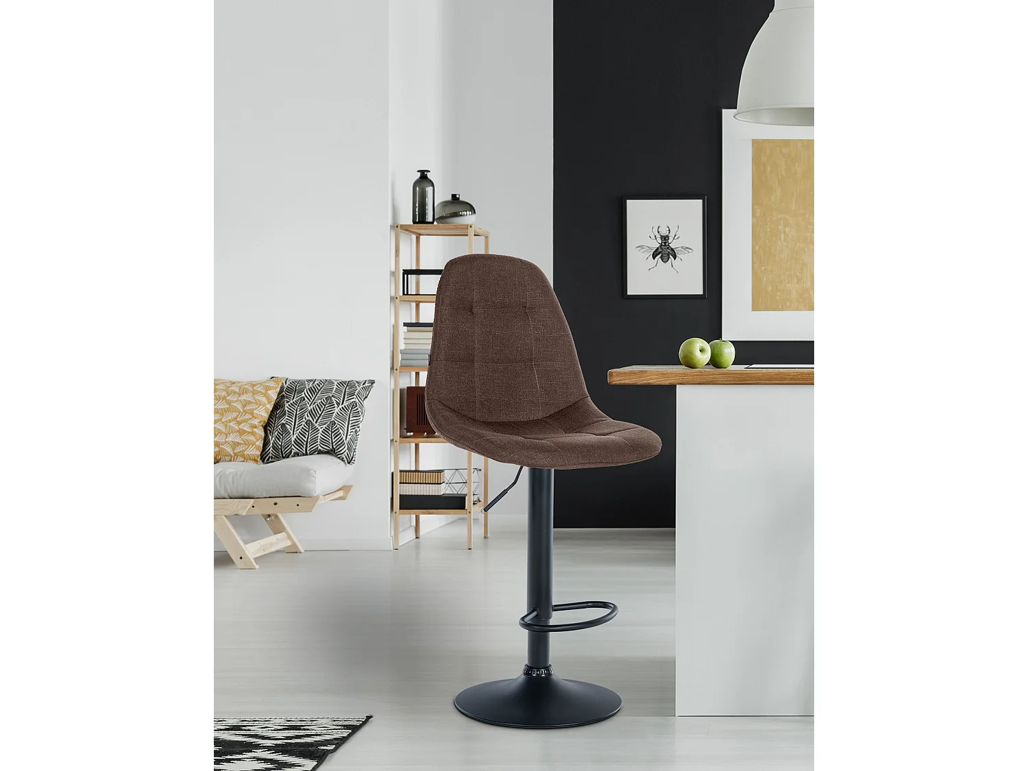 Tabouret de bar - Métal - Marron - Elmore