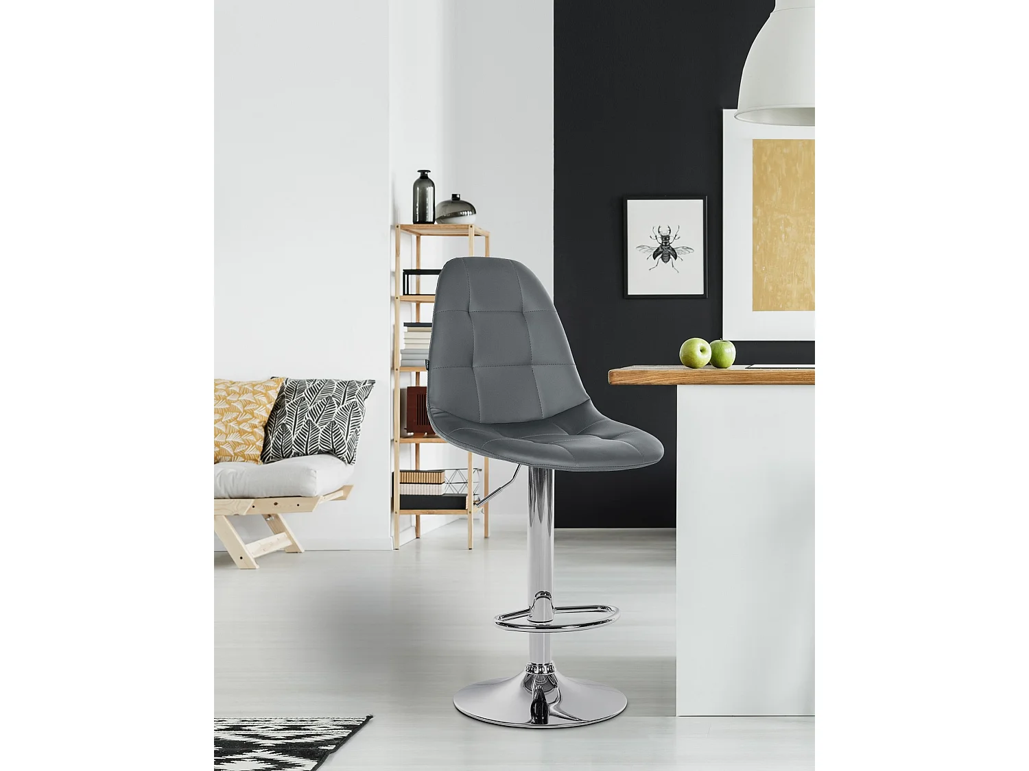 Tabouret de bar - Métal - Gris - Elmore