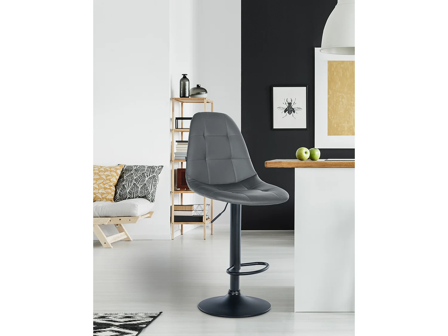 Tabouret de bar - Métal - Gris - Elmore