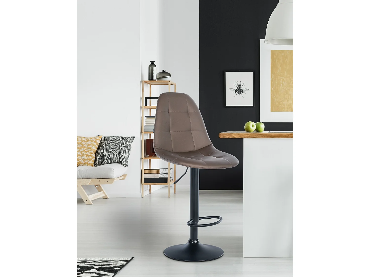 Tabouret de bar - Métal - Marron - Elmore